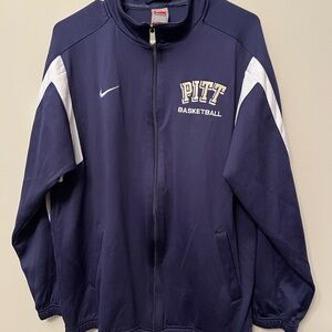 Pitt Panthers Nike Team Dri Fit Basketball Full Zip Navy Warm up Jacket Men’s L